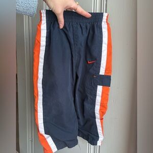 Boys 24M Vintage Y2K Nike Lined Track Pants Blue and Orange
